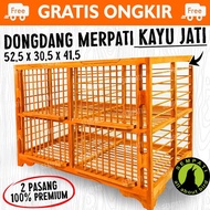 SEMPATI DONGDANG MERPATI KAYU JATI SUPER DONGDANG MERPATI 2 PASANG 4 PINTU KANDANG MERPATI SANGKAR D