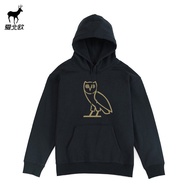Drake OVO Gilding Owl Sweatshirt Men Women Hip Hop Rap Fleece Couple Pullover Hoodie