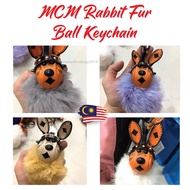 MCM RABBIT FUR BALL KEYCHAIN/ MCM BAG KEYCHAIN/ RABBIT/ MCM/ FUR BALL/ RABBIT BERBULU CANTIK