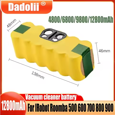 14.4V 6800mAh For iRobot Roomba Battery 500 600 700 800 900 595 620 650 780 890 Battery For Roomba V