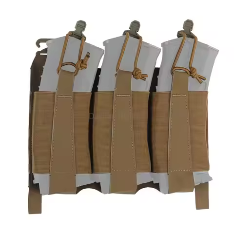 Triple Elastic Front Flap MAG Bag AR AK 556/762 G Hook Magazine Pouch Hunting Airsoft FCPC Tactical 