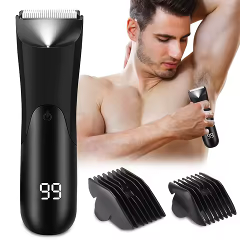 Body Hair Trimmer for Men Ball trimmer Pubic Hair Shaver Intimate Area Hair Removal Bikini Trimmer W