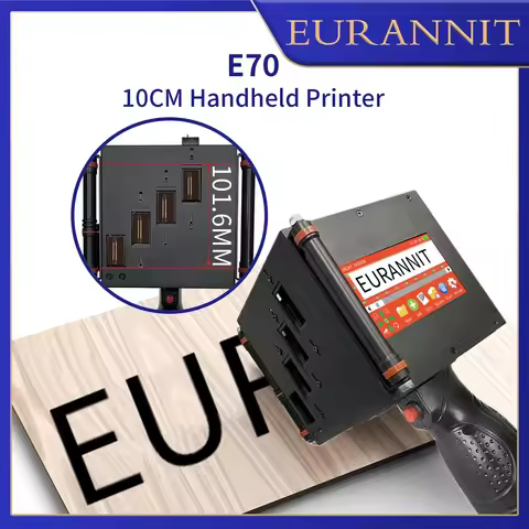 EURANNIT 730Plus 100mm Portable Printer Handheld Thermal Inkjet Printer QR Barcode Batch Number Logo
