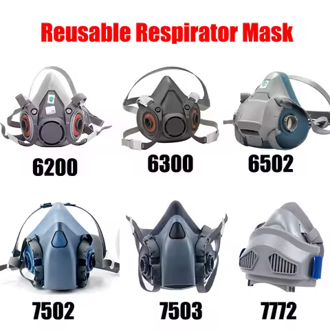Reusable Respirator 6200 6300 7502 7503 6502 7772 6800 Spray Mask for Spraying Painting Chemical Pol