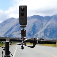 Motorcycle Bike Camera Holder Handlebar Mirror Mount Bracket 1/4 Metal Stand For GoPro MAX insta 360