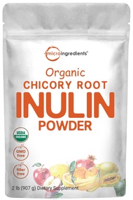 Organic Chicory Root Inulin Powder, 2 Pounds | Natural Prebiotic Fiber Supplement | Intestinal Suppo