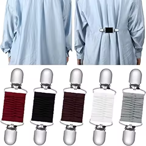 Dress Back Cinch Clips Elastic Clothes Clip To Tighten Cardigan Collar Shirt Shawl Clip for Women Ga