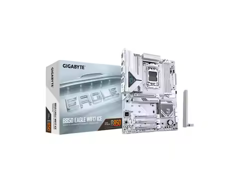 GIGABYTE B850 EAGLE WIFI7 ICE AMD AM5 LGA 1718 Motherboard, ATX, DDR5, 3x M.2, PCIe 5.0, USB-C, WIFI