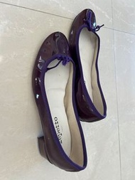 Repetto Paris 紫色漆皮芭蕾舞鞋