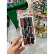 Set of 3 double-ended symbol pens