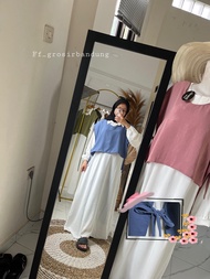 Gamis dress remaja terbaru Gamis outer Ismi long outer terlaris kekinian dan fashionable