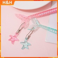 【H&H】 5Pcs Crystal Glitter Mermaid Pendant Gel Pens Wedding Bridesmaid Kids Birthday Gift