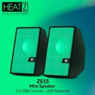 Heatz 2.0 USB Mini Speaker ZS15 for PC Desktop Computer Wired USB Speaker for PC Laptop