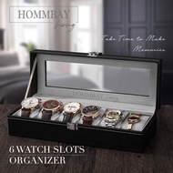 [SG] 6/10/12 Slots Watch Box with Glass Top Jewelry Display Case Velvet Sunglass Storage Organizer G