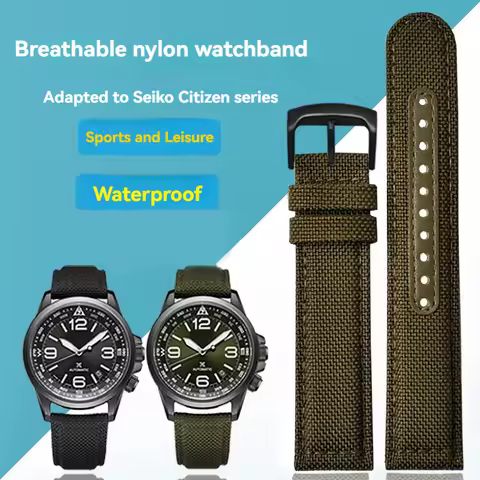 For Seiko No. 5 SRPC31J1 SRPC63J1 Citizen Ha-milton Canvas Bracelet 20mm 21mm 22mm Nylon Watch Strap