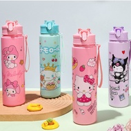 800ML Sanrio Plastic Water Bottle with Strap Cute Character Tumbler Perfect for Kids Kids Water Bott