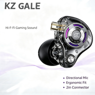 KZ Gale Wired Gaming Headphones, HiFi Stereo, Dual Mic, Noise Isolation Earbuds for PC Gaming, Music