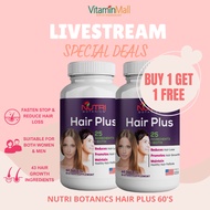 [BUY 1 FREE 1 LIVESTREAM DEAL!] Hair Plus Hair Supplement For Man & Woman - Stop Hair Loss, Hair Gro