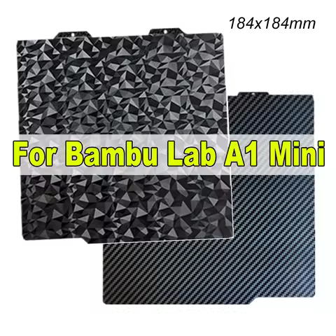 PEO PET Build Plate for Bambu Lab A1 Mini PEI Plate Sheet 184x184mm Doubel Sided Heated Bed Bambulab