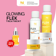 HN SKINCARE APOTEKER PAKET GLOWING FLEK (FLEK WASH + FLEK TONER + DAY CREAM FLEK + GLOWING CREAM) +