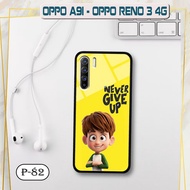 OPPO Reno 3 4G/ A91 3D glass case - cute image