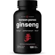 (qdzyws) NutraChamps Korean Red Panax Ginseng Capsules  Extra Strength Ginsenosides for Energy Focus
