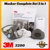 3M 3200 N95 Full 3 in 1 Respirator Filter Gas Mask