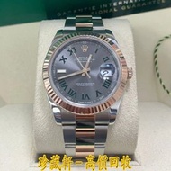 【珍藏軒】實體門市 免費上門 免費鑒定 勞力士鋼與玫瑰金 Datejust 41 mm - 凹槽錶圈 - 板岩灰色溫布頓羅馬錶盤126331 手錶 ROLEX 勞力士 刁陀 帝舵TUDOR 歐米茄OM