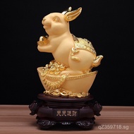 Bank Zodiac Rabbit Good Luck Rabbit Year of the Rabbit Velvet Sand Gold Insurance122023Ornament Zodi