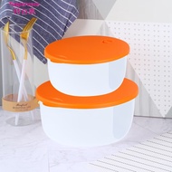 K-J Tupperware（Tupperware）Microwave Oven Heating Crisper Thickened Plastic Preservation Bowls Lunch Box Refrigerator Fre