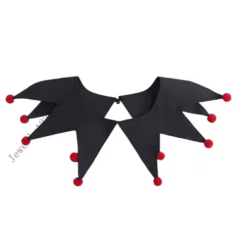87HB Christmas Clown Costume Collar Decorative Collar with Pointed Design for Women Stage Perfomranc