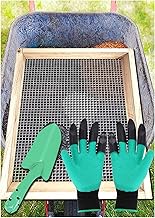 Soil Sifter, Dirt Sifter for Gardening, Compost Sifter, Garden Sieve, Light Wood Sifter for Rocks, S