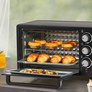 【Dispatch within 24H】25L Kitchen Oven 3-Knob Independent Top & Bottom Heat Setting Bake Grill Toast 