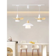 Minimalist Restaurant Atmosphere Light with Adjustable Height Ceiling Fan Light Track Model Fan and 