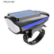 ไฟจักรยานพลังงานแสงอาทิตย์ LED ไฟหน้ารถจักรยานความปลอดภัยไฟเตือนอุปกรณ์ขับขี่อุปกรณ์รถจักรยานพลังงานแสงอาทิตย์