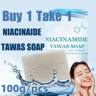 BUY 1 TAKE 1 ORIGINAL NIACINAMIDE TAWAS SOAP TRENDING SOAP 100g Effective Underarm Whitening with Ni