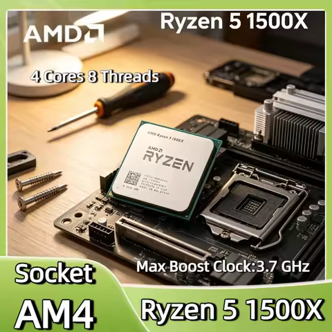 AMD Ryzen 5 1500X Desktop Processor 4C 8T 3.5 3.7GHz 14nm Zen AM4 Socket 2MB L2 16MB L3 65W PCIe 3.0