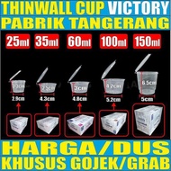 READY Thinwall Cup 25ml 35ml 60ml 100ml 150ml Per Dus Bulat Cup Sambel