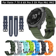 Silicone Quick Release Easy Fit Band Strap for Garmin Fenix 7 7X 6 6X pro 5 5X Plus MK1 MK2 instinct 2