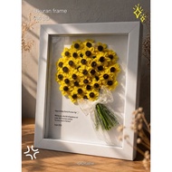 Wire feather flower in frame | Flower in frame | Unique graduation, wedding, anniversary gifts |DOWA