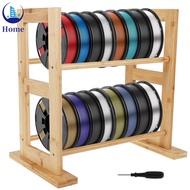 2 Tier Wood 3D Printer Filament Storage Rack Desktop for Home Office Workshop Studio SHOPTKC7698