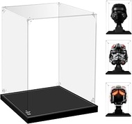 PIPART Lego Helmet Display Case 7x7x9 Inch (18x18x23cm) Suitable for Lego Helmets 75429, 76285, 7534