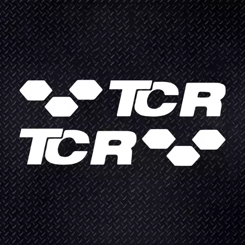 2pcs Universal TCR Vinyl Tuning Sticker For Car Side Decor Decal Honeycomb Auto Body Stickers