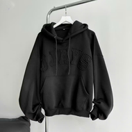 Áo HOODIE BOXY Nam Nữ Áo Khoác Hoodie Chữ THÊU NỔI Vải JJAYS Form Rộng Basic - xuongniTNT
