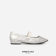 KENNETH COLE รองเท้าส้นแบนผู้หญิงรุ่น MARY-MARY JANE MESH Silver สีเงิน ( FLT - RS14094ME-138 )