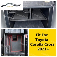 Central Control Console Armrest Storage Box Organizer Container Tray Accessories Interior For Toyota Corolla Cross 2021 2022