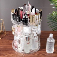 [CV] 360 Degree Rotating Acrylic Cosmetic Rack Diamond Transparent Makeup Storage Organizer
