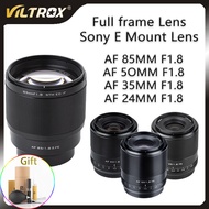 Viltrox 24mm 50mm 85mm E F1.8 AF Auto Focus Full Frame Lens Prime Large Aperture Portrait Camera Lens for Sony Lens E Mount