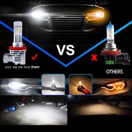 H11 H8 H9 H16 LED Headlight Bulbs 12000Lm Per Set 6500K Cool White Wireless Headlight LED Bulb Pack