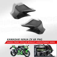 For ZX-6R ZX-636 ZX6R 2024 ZX636 2024 Motorcycle Naked Front Spoiler Winglet Aerodynamic Wing Kit Fa